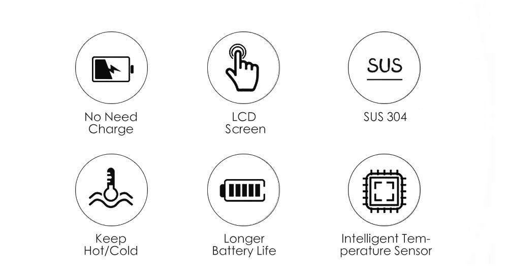 LED Temperature Display bottel